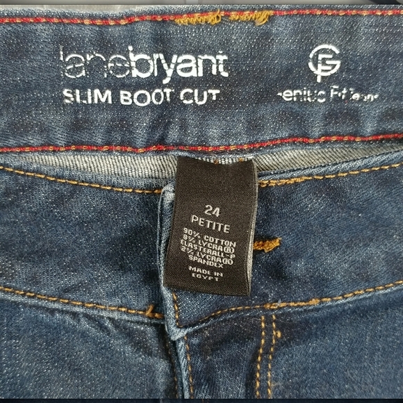 Lane Bryant Women's Blue Bootcut Slim Genius Fit Western Jeans Plus Size 24 P - Picture 3 of 7